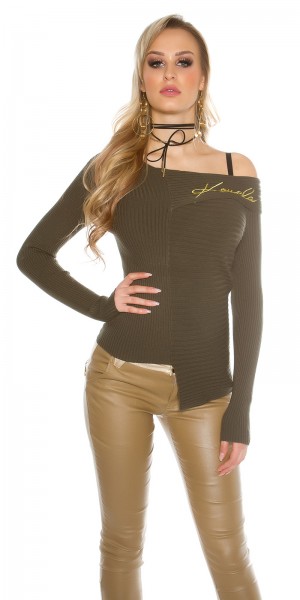 Koucla Sexy KouCLa Ripp Pulli Asymmetrisch