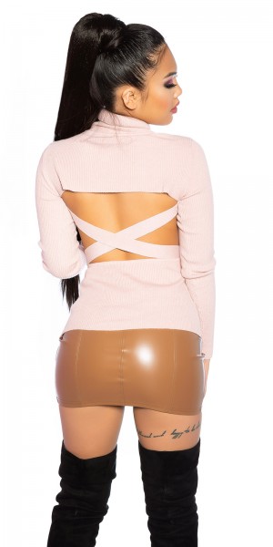 Koucla Sexy KouCla Rollkragen Pulli Rücken Cut Out