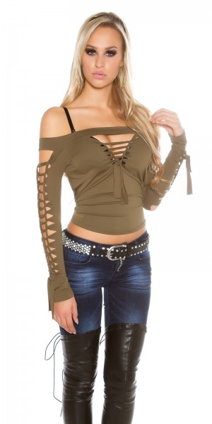 Koucla Sexy KouCla Shirt Mit Sexy Rissen