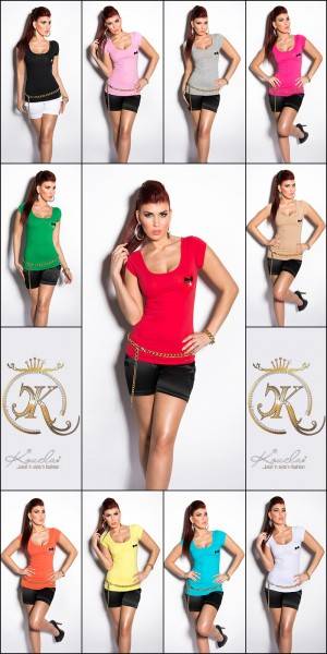 Koucla Sexy KouCla Shirt Rückenfrei Mit Schleifen