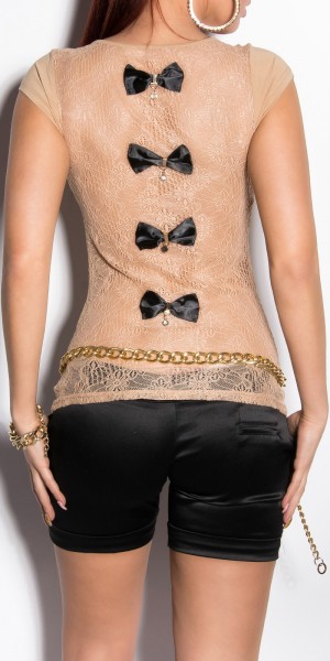 Koucla Sexy KouCla Shirt rückenfrei mit Schleifen