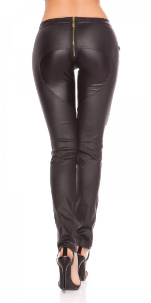 Koucla Sexy KouCla Skinny Lederlook Hose Mit Zipp