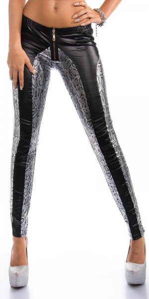 Koucla Sexy KouCla Skinny WetLook Pants Mit Zipp