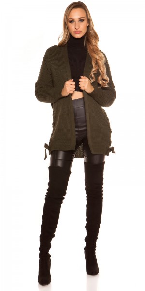 Koucla Sexy KouCla Strickjacke Mit Schnürung