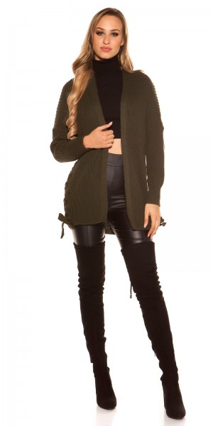 Koucla Sexy KouCla Strickjacke Mit Schnürung