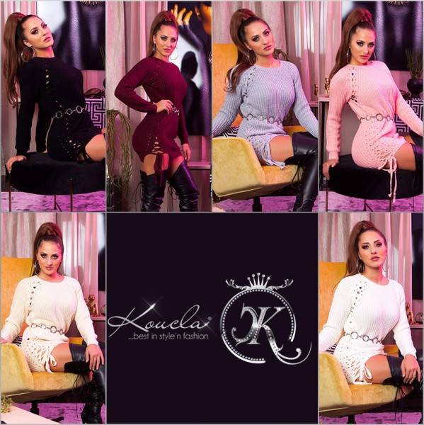 Koucla Sexy KouCla Strickpulli Mit Schnürung
