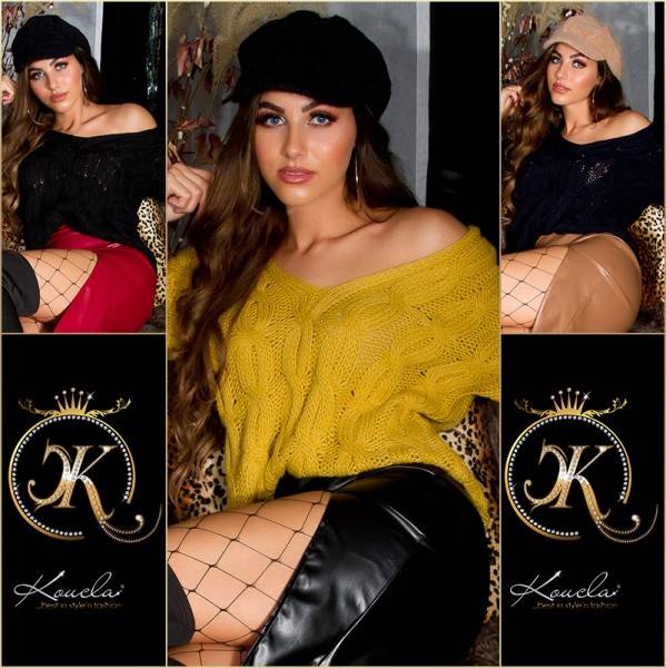 Koucla Sexy Koucla-Strickpulli Mit Zopfmuster