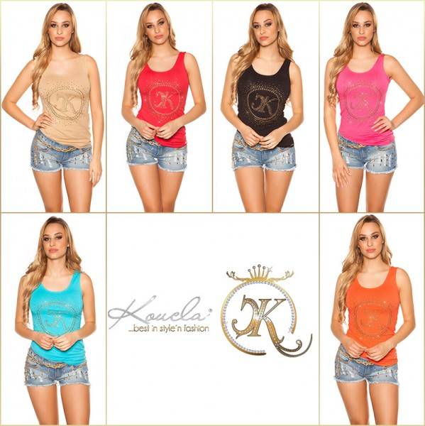 Koucla Sexy KouCla Top Mit Print Und Zip