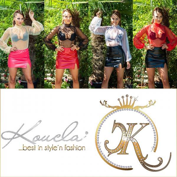 Koucla Sexy Koucla Transparente Langarm Bluse