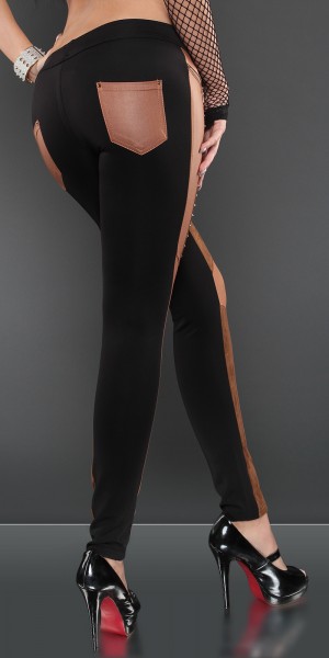 Koucla Sexy KouCla Tregging Mit Nieten Und Zips