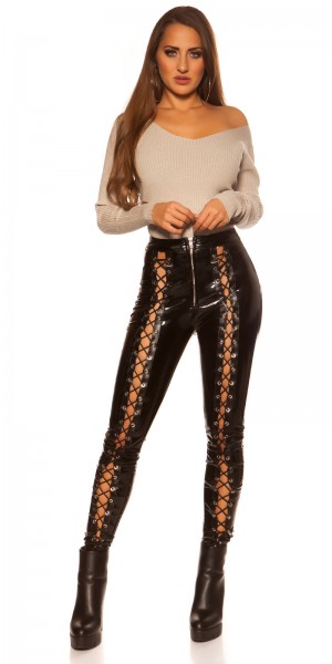 Koucla Sexy KouCla V-Cut Ripp Pulli Sexy Rücken