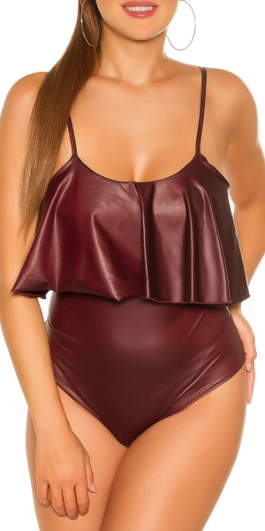 Koucla Sexy KouCla Wetlook Body mit Volant