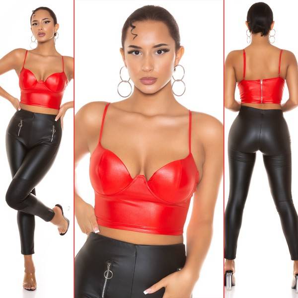 Koucla Sexy Koucla Wetlook Bustier / Crop Top