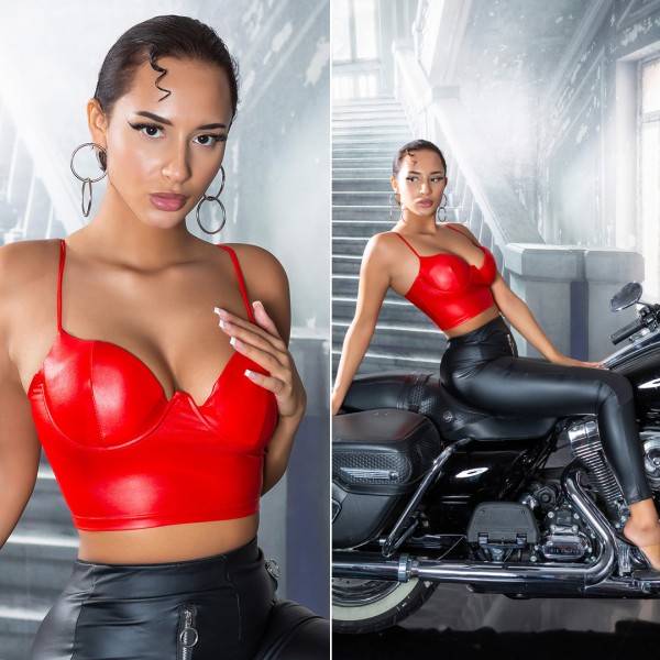 Koucla Sexy Koucla Wetlook Bustier / Crop Top