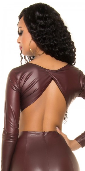 Koucla Sexy KouCla Wetlook Crop Shirt Rückenfrei