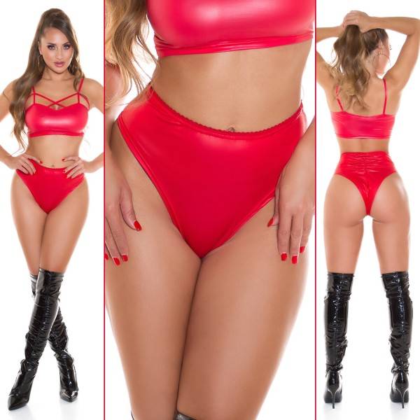 Koucla Sexy !Koucla! Wetlook HighwaistSlips Gerafft