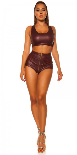 Koucla Sexy KouCla Wetlook Hotpants Mit Zip