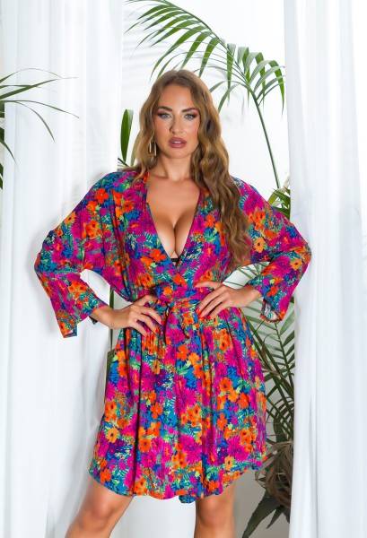 Koucla Sexy Koucla Wickelkleid Mit Bindegürtel