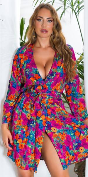 Koucla Sexy Koucla Wickelkleid mit Bindegürtel