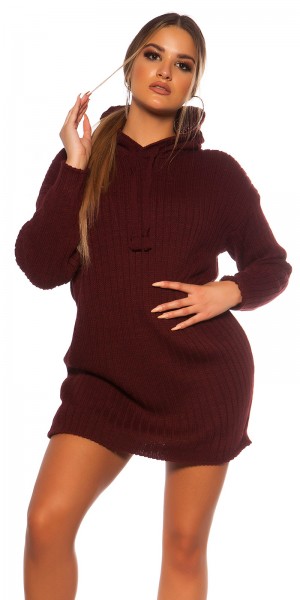 Koucla Sexy KouCla XXL Strick-Minikleid Mit Hoodie