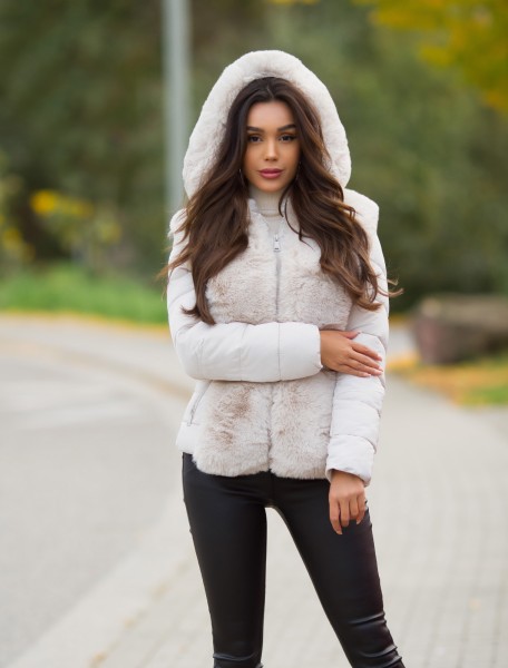 Koucla Sexy Kunstfell Winterjacke Mit Kapuze