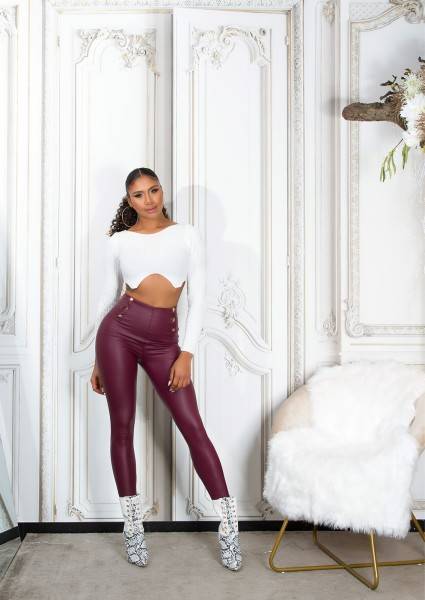 Koucla Sexy Kunstleder Thermo Leggings