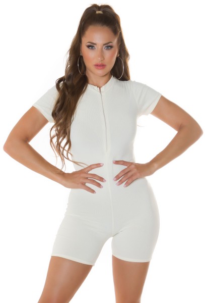 Koucla Sexy Kurzarm Overall Mit Zip