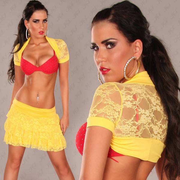 Koucla Sexy Kurzarm-Spitzenbolero