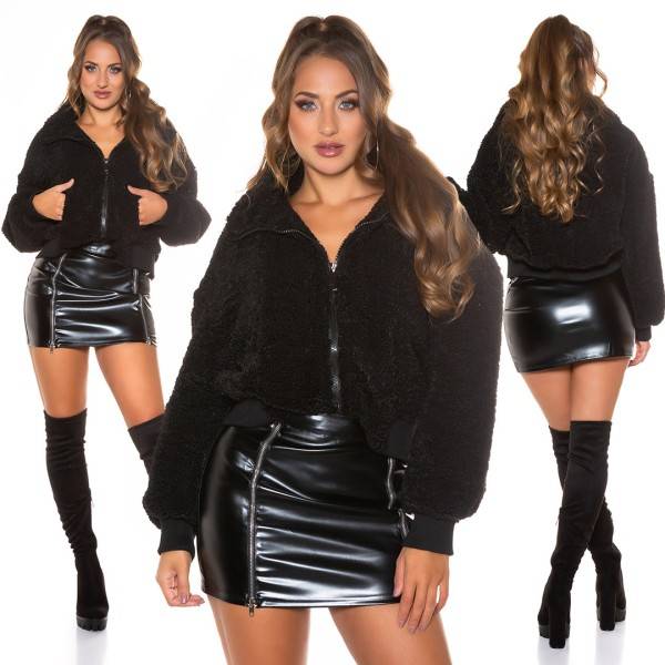 Koucla Sexy Kürze Teddy Bomberjacke