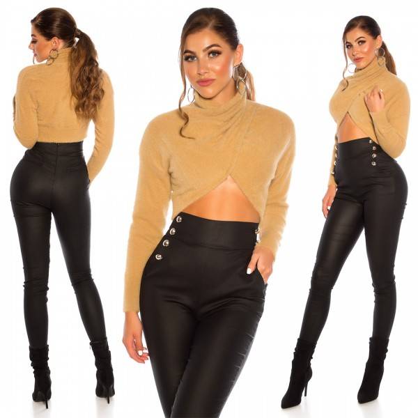 Koucla Sexy Kuscheliger Crop Pulli