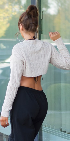 Koucla Sexy Langarm Crop Pullover