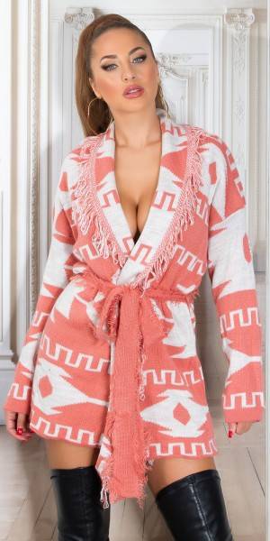 Koucla Sexy Langer Cardigan mit Franzen