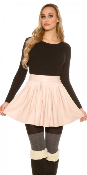 Koucla Sexy Lederlook Faltenminirock