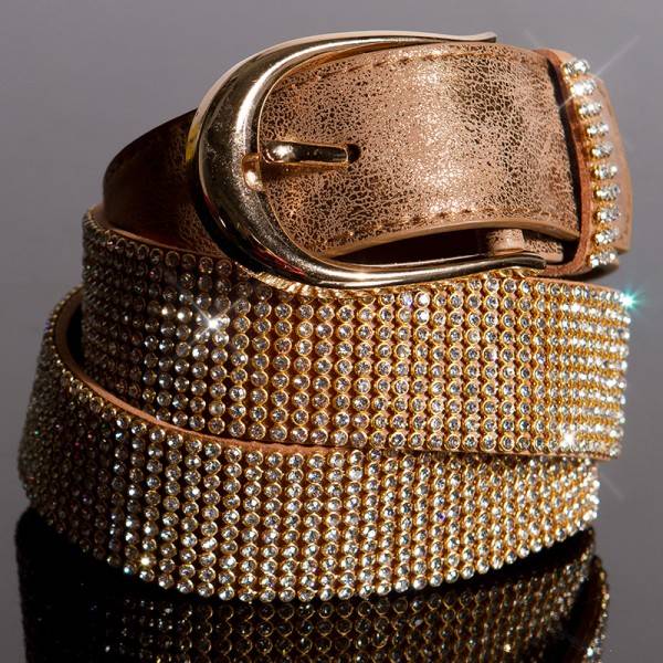 Koucla Sexy Lederlook Gürtel Mit Strass