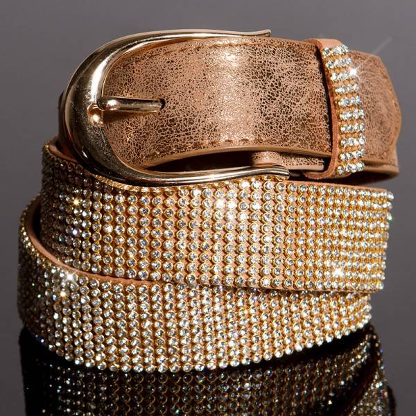 Koucla Sexy Lederlook Gürtel Mit Strass