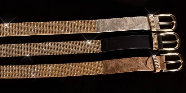 Koucla Sexy Lederlook Gürtel Mit Strass