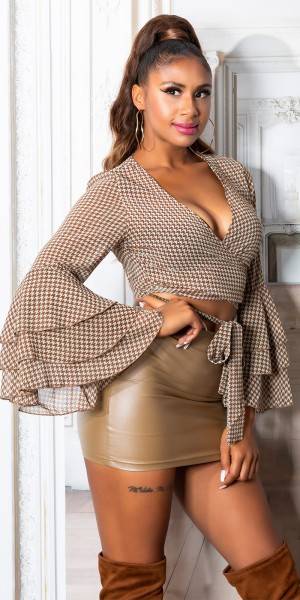 Koucla Sexy Lederlook-Minirock Matt