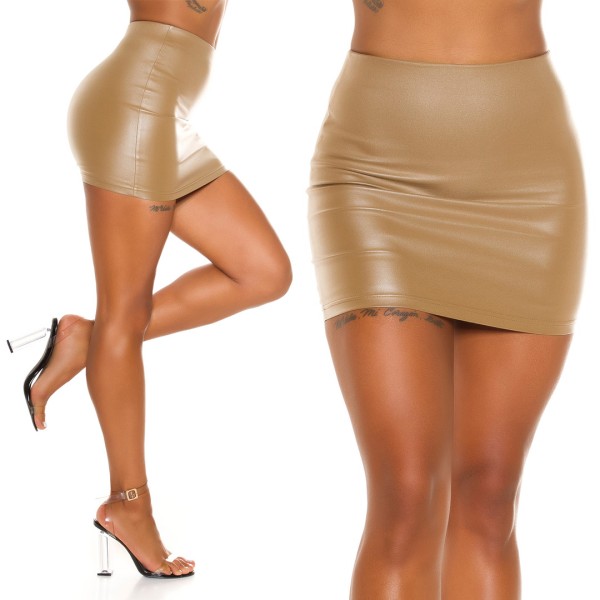 Koucla Sexy Lederlook-Minirock Matt