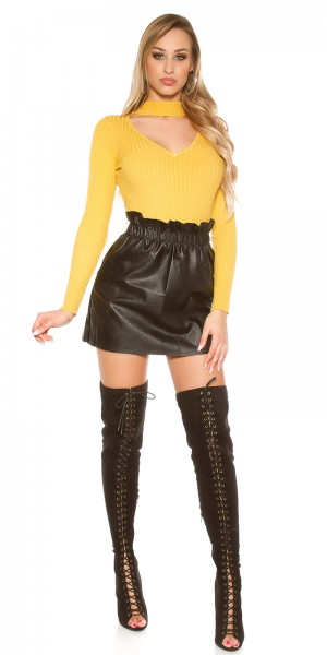 Koucla Sexy Lederlook-Minirock