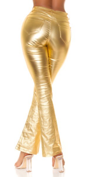 Koucla Sexy Lederlook Schlaghose