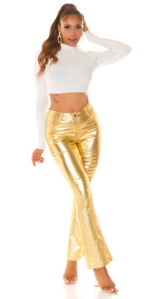 Koucla Sexy Lederlook Schlaghose