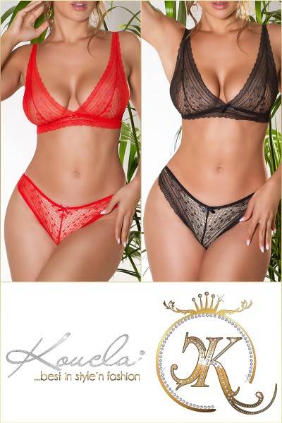 Koucla Sexy Lingerie 2Piece-Set / Spitzen BH + Höschen