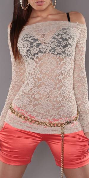 Koucla Sexy Longsleeve Spitzenshirt