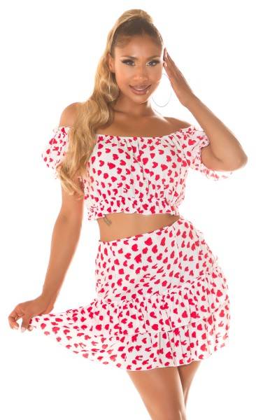 Koucla Sexy Matching Set: Latina Top + Highwaist Rock