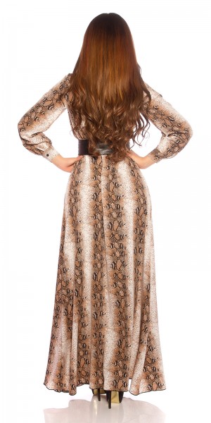 Koucla Sexy Maxi Langarm Dress Mit Print