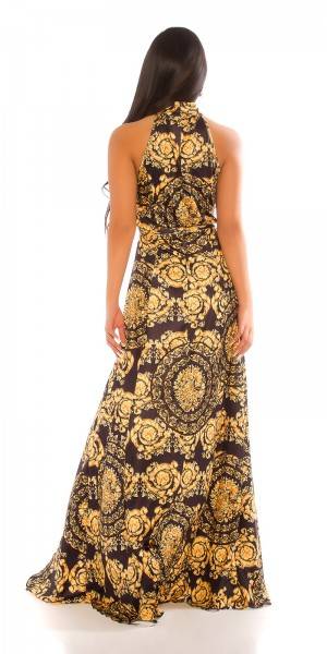 Koucla Sexy Maxi Neck Kleid Mit Print