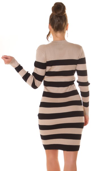 Koucla Sexy Midi Strickkleid Mit Deko Knöpfen