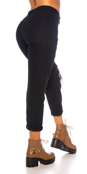 Koucla Sexy Mom Fit Jeans Mit Rissen
