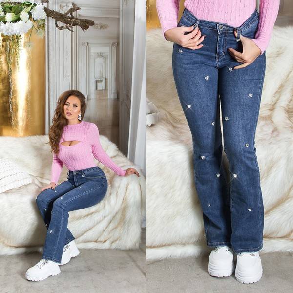Koucla Sexy Musthave Bootcut Jeans "Hearts"