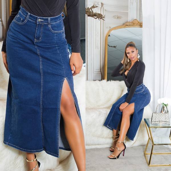 Koucla Sexy Musthave Denim Rock Mit Schlitz